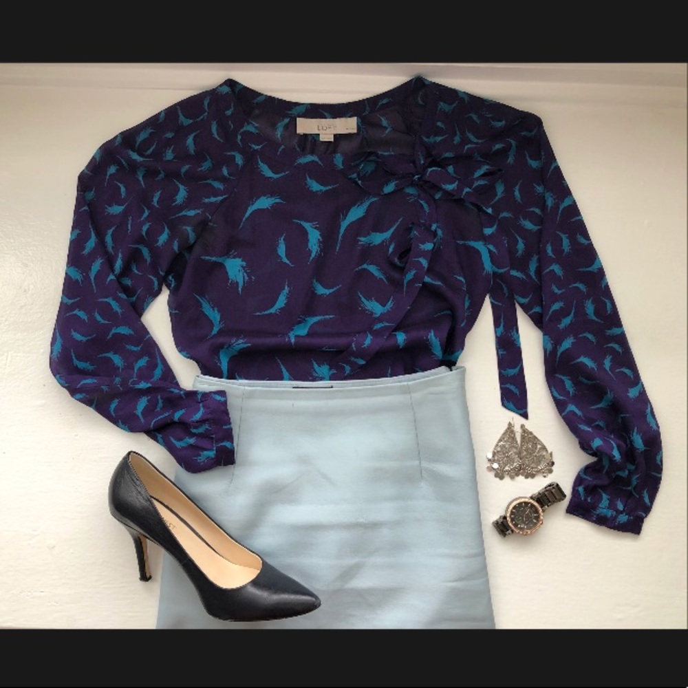 LOFT | Feather Blouse | $6